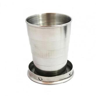 Draagbare Huishoudelijke 75Ml Rvs Theekopje Intrekbare Metalen Wijn Cup Outdoor Reizen Folding Inklapbare Cup