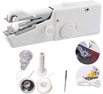 Draagbare Huishouden Mini Hand Naaimachine Quick Stitch Naaien Handwerken Cordless Kleding Stoffen Elektronische Naaimachine