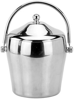 Draagbare Ijsemmer Met Deksel Warmte Behoud Koude Champagne Emmer Dubbele Oor Drum Vorm Ijsemmer Verdikte 2 L