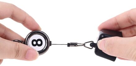 Draagbare Intrekbare Biljart Snooker Pool Cue Krijt Houder Tekening Sleutels Chain