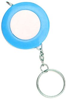 Draagbare Intrekbare Heerser Centimeter/Inch Meetlint Mini Sleutelhanger Heerser Blauw