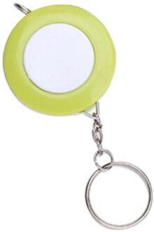 Draagbare Intrekbare Heerser Centimeter/Inch Meetlint Mini Sleutelhanger Heerser groen