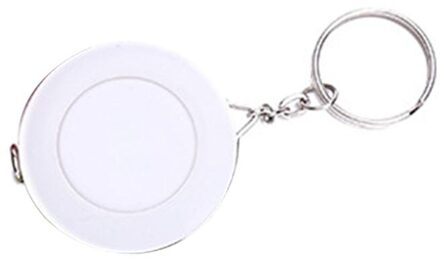 Draagbare Intrekbare Heerser Centimeter/Inch Meetlint Mini Sleutelhanger Heerser wit