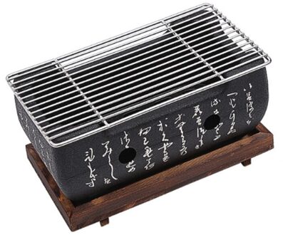 Draagbare Japanse Bbq Grill Houtskool Barbecue Grills Aluminium Indoor Outdoor Bbq Grill Pan Barbecue Kachel grijs
