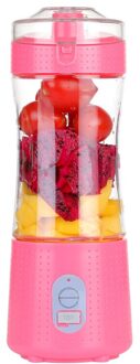 Draagbare Juicer Machine Usb Elektrische Blender Mixer Fruit Smoothie Blender Beker Voor Persoonlijke Food Processor Maker Sapcentrifuge roze