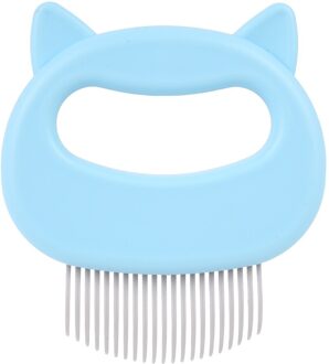 Draagbare Kat Hond Massage Shell Kam Grooming Ontharing Verlies Huisdier Producten Hond Benodigdheden Thuis Schoonmaken Kammen Blauw