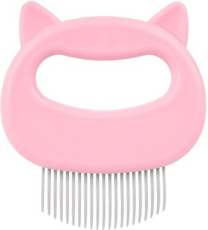 Draagbare Kat Hond Massage Shell Kam Grooming Ontharing Verlies Huisdier Producten Hond Benodigdheden Thuis Schoonmaken Kammen Roze