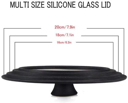 Draagbare Keuken Levert Multi-Functionele Visual Deksel Hittebestendige Anti-Fall Gehard Siliconen Glazen Deksel Keuken Accessoires 16-18-20cm