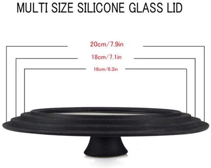 Draagbare Keuken Levert Multi-Functionele Visual Deksel Hittebestendige Anti-Fall Gehard Siliconen Glazen Deksel Keuken Accessoires 16-18-20cm