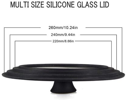Draagbare Keuken Levert Multi-Functionele Visual Deksel Hittebestendige Anti-Fall Gehard Siliconen Glazen Deksel Keuken Accessoires 22-24-26cm