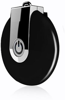 Draagbare Kids/Volwassenen Wearable Ketting Luchtreiniger Mini Negatieve Ionen Generator Auto Interieur Luchtreiniger zwart zilver