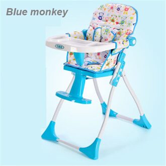 Draagbare kindje eetkamerstoel vouwen kind kid baby diner tafel lichtgewicht baby kinderen eten stoel blauw aap