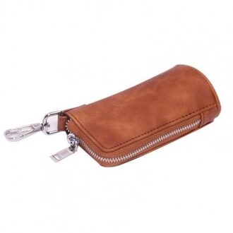 Draagbare Kleine Golfbal Zak Mini Taille Verpakking Faux Leather Key Case Opslag Pouch Golfbal Zak Bruin