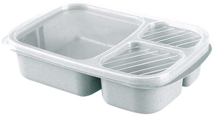 Draagbare Kleurrijke Cartoon Lunchbox Voedsel Kids 2 Layer Fruit Container Opbergdoos Picknick Outdoor Bento Box Kind Blauw