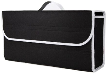 Draagbare Kofferbak Organisator Opvouwbare Vilt Doek Opbergdoos Case Auto Interieur Opbergen Opruimen Container Zakken zwart