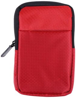Draagbare Koord Draad Opslag Sleutel Portemonnee Portemonnee Zak Externe Usb Harde Schijf Schijf Hdd Carry Case Cover Bag voor Oortelefoon 15cmx10cm rood