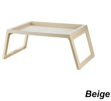 Draagbare Laptop Bureau, Vouwen Bed Tray Stand Ontbijt Tafel Thuis Slaapzaal Beige