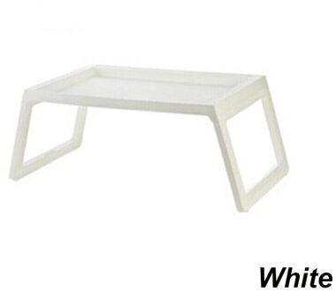 Draagbare Laptop Bureau, Vouwen Bed Tray Stand Ontbijt Tafel Thuis Slaapzaal wit