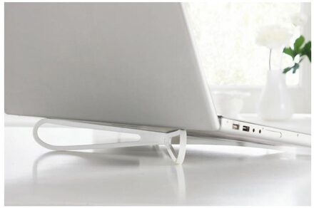 Draagbare Laptop Stand 4 Kleuren Lichtgewicht Universal Desktop Houder Koellichaam Cooling Pad Laptops Beugel Voor Laptop Notebook wit