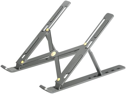 Draagbare Laptop Stand Aluminium Opvouwbare Notebook Ondersteuning Laptop Base Macbook Pro Holder Verstelbare Beugel Computer Accessoires grijs