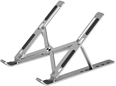 Draagbare Laptop Stand Aluminium Opvouwbare Notebook Ondersteuning Laptop Base Macbook Pro Holder Verstelbare Beugel Computer Accessoires Zilver