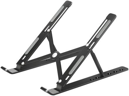 Draagbare Laptop Stand Aluminium Opvouwbare Notebook Ondersteuning Laptop Base Macbook Pro Holder Verstelbare Beugel Computer Accessoires zwart