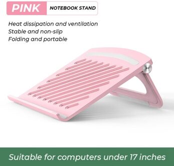 Draagbare Laptop Stand Houder Aluminium Stand Voor Macbook Draagbare Laptop Standhouder Desktop Houder Notebook Pc Computer Stand roze