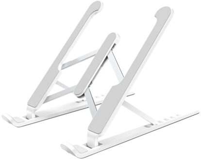 Draagbare Laptop Stand Opvouwbaar Base Notebook Houder Voor Macbook Pro Lapdesk Pc Computer Laptop Houder Cooling Pad Riser Ondersteuning wit
