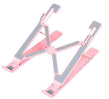 Draagbare Laptop Stand Opvouwbaar Ondersteuning Base Notebook Stand Houder Voor Macbook Pro Air Hp Lapdesk Computer roze