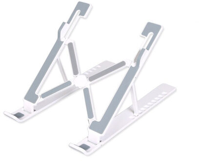 Draagbare Laptop Stand Opvouwbaar Ondersteuning Base Notebook Stand Houder Voor Macbook Pro Air Hp Lapdesk Computer wit