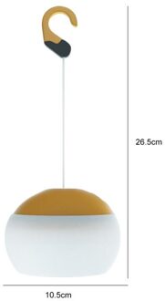 Draagbare Led Camping Lamp Batterij Aangedreven Outdoor Noodverlichting Met Haak Multifunctionele Drie Helderheid Sfeer Lantaarn licht koffie