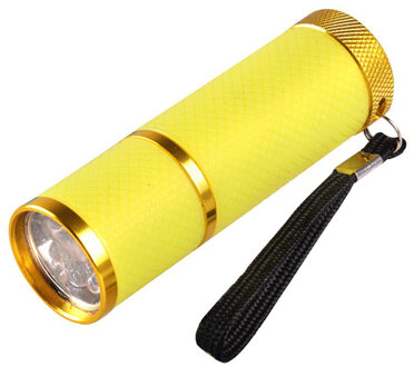 Draagbare Led Lamp Nail Licht Voor Uv Licht Nagellak Droger Mini Zaklamp Zaklamp Voor Nail Art Manicure Gereedschap 4 kleuren Te Kiezen geel