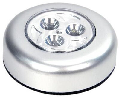 Draagbare LED Muur Nachtverlichting Touch Sensor Push/Schakelaar Batterij Aangedreven 3LED Draadloze Lamp Voor Pathway Stairway Closet Garage zoals de afbeelding C