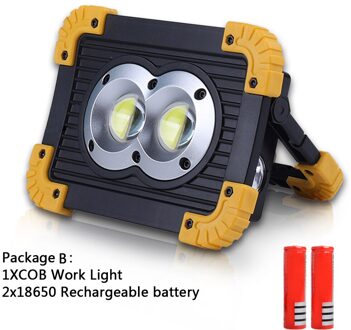 Draagbare LED Zaklamp COB Verlichting Schijnwerper Zoeklicht Waterdichte USB Oplaadbare Power Bank Voor outdoor verlichting