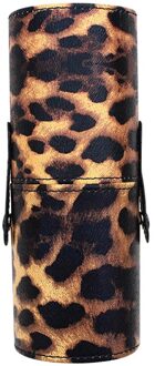 Draagbare Lederen Make-Up Borstel Houder Cosmetische Case Opslag Travel Make-Up Organizer Brush Houder Leer Cups Pen Houder # Y5 F