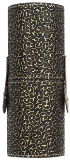 Draagbare Lederen Make-Up Borstel Houder Cosmetische Case Opslag Travel Make-Up Organizer Brush Houder Leer Cups Pen Houder # Y5