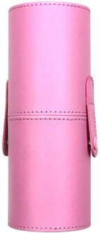 Draagbare Lederen Make-Up Borstel Houder Cosmetische Case Opslag Travel Make-Up Organizer Brush Houder Leer Cups Pen Houder # Y5