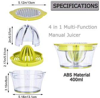 Draagbare Lemon Oranje Manual 12Oz Fruit Juicer Keuken Accessoires Gereedschap Citrus 100% Ruwe Hand Geperst Sap Maker