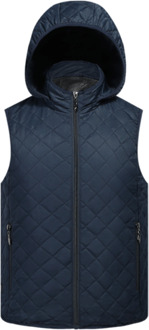 Draagbare Lichtgewicht Elektrische Verwarmde Jas Donzen Usb Oplaadbare Verwarmde Vest Voor Mannen En Vrouwen marine blauw