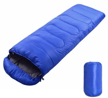 Draagbare Lichtgewicht Envelop Slaapzak Met Compressie Zak Voor Camping Wandelen Backpacken Cun 668 Blauw