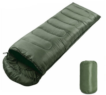 Draagbare Lichtgewicht Envelop Slaapzak Met Compressie Zak Voor Camping Wandelen Backpacken Cun 668 leger groen