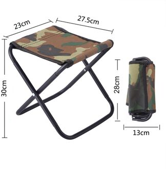 Draagbare Lichtgewicht Opvouwbare Kruk Outdoor Camping Vissen Barbecue Reizen Stoel Inklapbare Camping Stoelen Wandelen Kruk camouflage