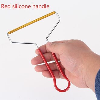 Draagbare Lint Remover Kleding Fuzz Scheerapparaat Handleiding Epilator Kleding Scheerapparaat Wol Kleren Schoner, Gluer17.5x12.5cm Magnesium Legering rood