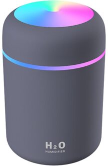 Draagbare Luchtbevochtiger 300Ml Ultrasone Aroma Essentiële Olie Diffuser Usb Cool Mist Maker Purifier Aromatherapie Voor Car Home grijs