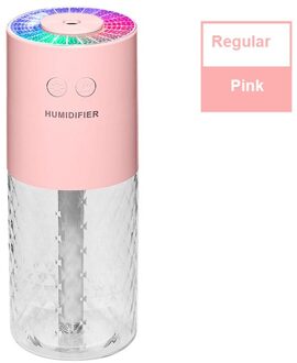 Draagbare Luchtbevochtiger Usb Ultrasone Verblinden Cup Diffuser Cool Mist Maker Luchtbevochtiger Luchtreiniger Met Romantische Licht Home Decor roze