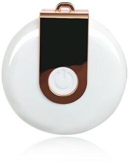 Draagbare Luchtreiniger Negatieve Ionen Draagbare Ketting Mini Luchtreiniger Huishoudelijke Voor Auto-interieur Formaldehyde Auto Luchtreinigers wit en gouden