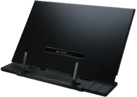 Draagbare Lui Boek Stand Frame Reading Bureau Houder met 7 Tilt Verstelbare Groeven Boekensteunen Zwart voor Kantoor School