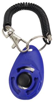 Draagbare Luid Geluid Dog Training Clicker Huisdier Kat Duurzaam Accessoires Tool Vogels Paarden Puppy Fluitje Gehoorzaamheid Met Polsband donker blauw