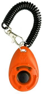 Draagbare Luid Geluid Dog Training Clicker Huisdier Kat Duurzaam Accessoires Tool Vogels Paarden Puppy Fluitje Gehoorzaamheid Met Polsband oranje