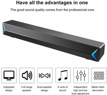 Draagbare Luidsprekers Subwoofer Multimedia Usb Strip-Type Speaker Voor Computer Laptop